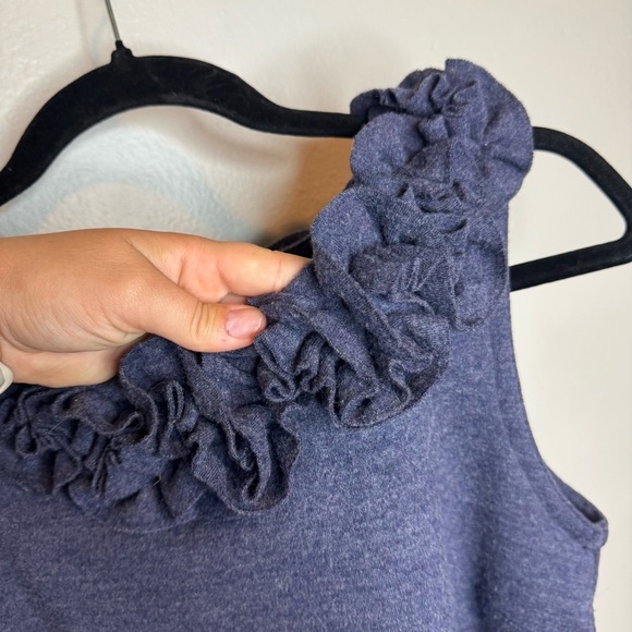Marc By Marc Jacobs 100% Wool Navy Ruffled Tank Top Sweater - Picture 7 of 9